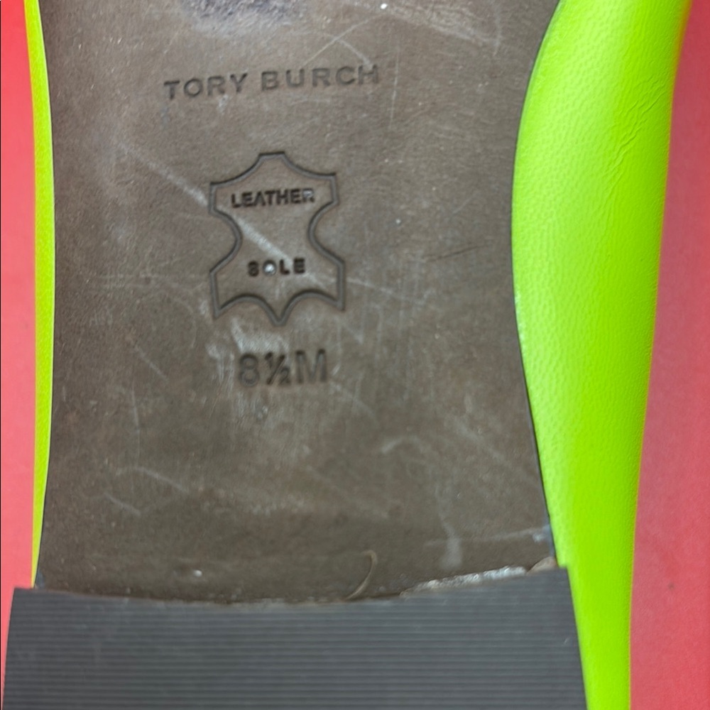 Tory Burch Lime Green Flats with Metallic Detail (SZ 8 1/2 M) - Picture 4 of 5